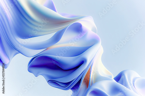 Abstract fluid 3d render,flying silk cloth curtain,Abstract 3D Background,Digital fabric. Sci-fi background