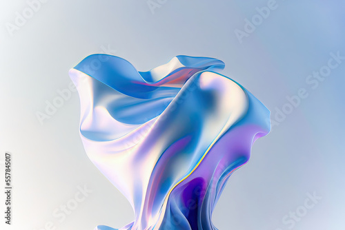 Obraz na płótnie Abstract fluid 3d render,flying silk cloth curtain,Abstract 3D Background,Digital fabric. Sci-fi background w salonie