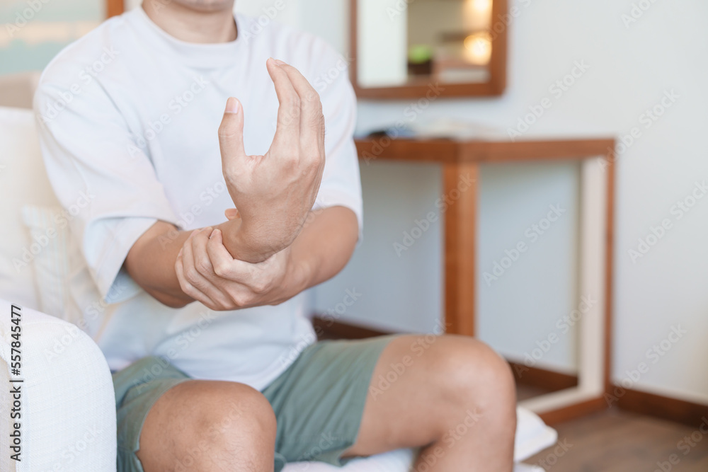 man having wrist pain because using smartphone or computer long time. De Quervain s tenosynovitis, rheumatism, arthritis, osteoarthritis, ergonomic, Carpal Tunnel Syndrome or Office syndrome man having wrist pain because using smartphone or computer long time. De Quervain s tenosynovitis, rheumatism, arthritis, osteoarthritis, ergonomic, Carpal Tunnel Syndrome or Office syndrome