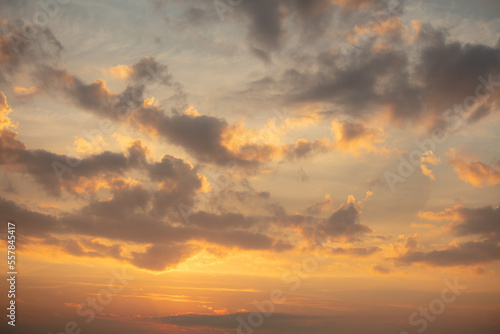Fototapeta Naklejka Na Ścianę i Meble -  Colorful clouds at sunset as background.