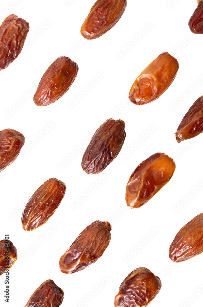 Dried dates isolated on white background. Dried dates isolated on white background.