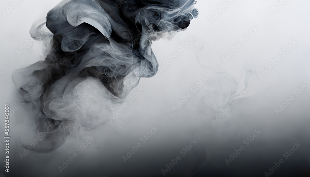black and white smoke on a white background with Generative AI black and white smoke on a white background with Generative AI