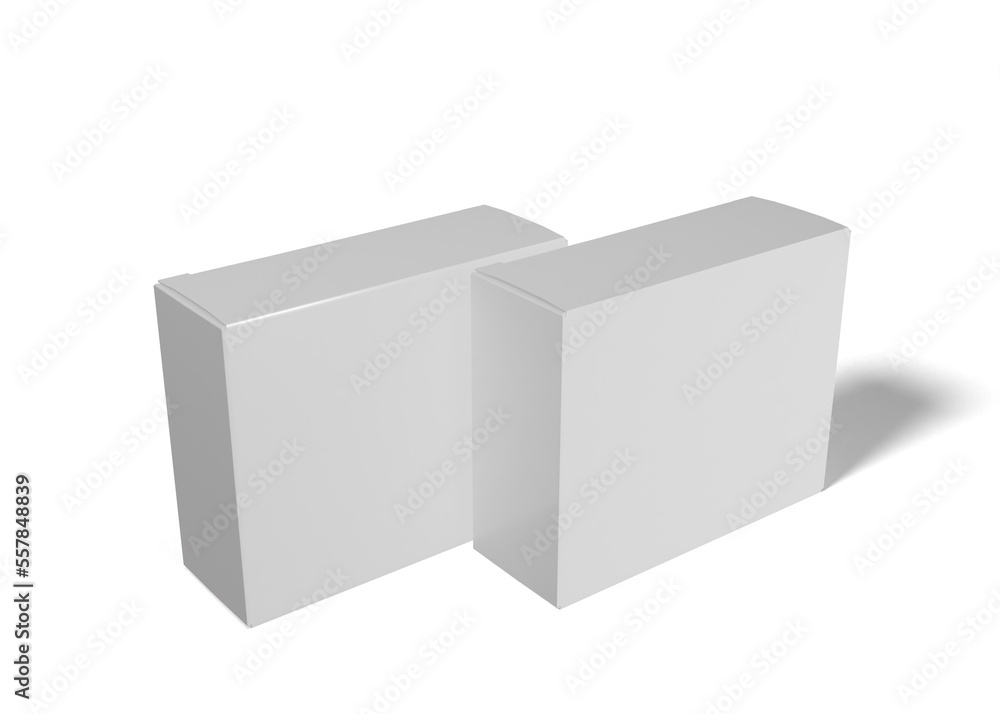 Square or rectangle box packaging mockup Square or rectangle box packaging mockup