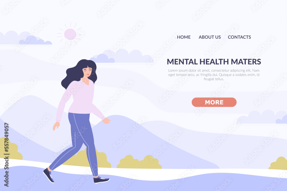 The concept of healthy lifestyle habits, exercise and walks in the fresh air. Self care, positive thinking. Vector illustration. The concept of healthy lifestyle habits, exercise and walks in the fresh air. Self care, positive thinking. Vector illustration.