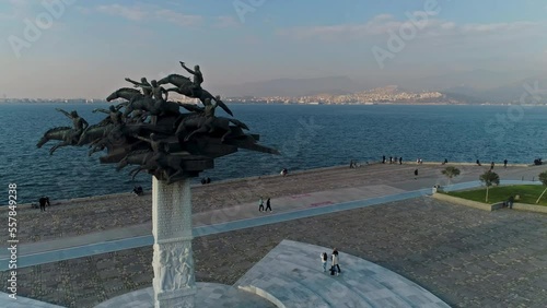 izmir alsancak gundogdu square drone view photo