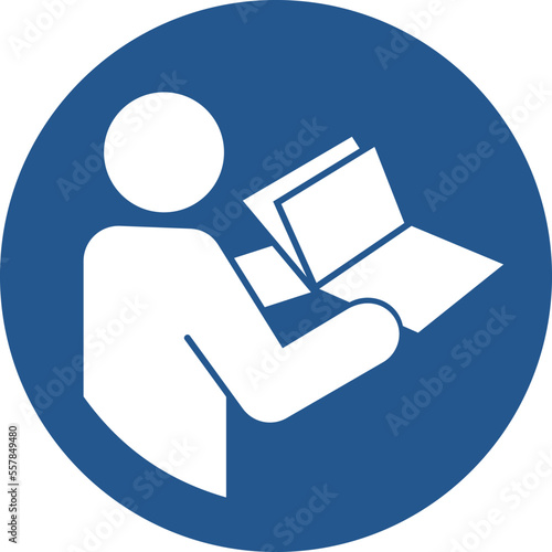 ISO 7010 M002 – Refer to instruction manual/booklet