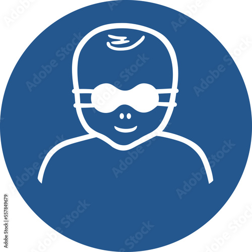ISO 7010 M025 – Protect infants' eyes with opaque eye protection