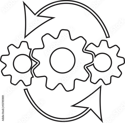 Operations line icon on white