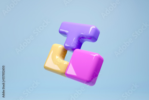 old brick game icon in 3d rendering design
