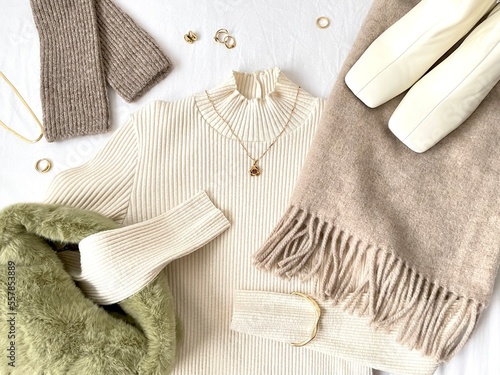 sweater and scarf - winter fashion