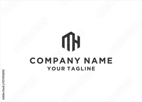 MH Letter Modern Logo Design Vector Template