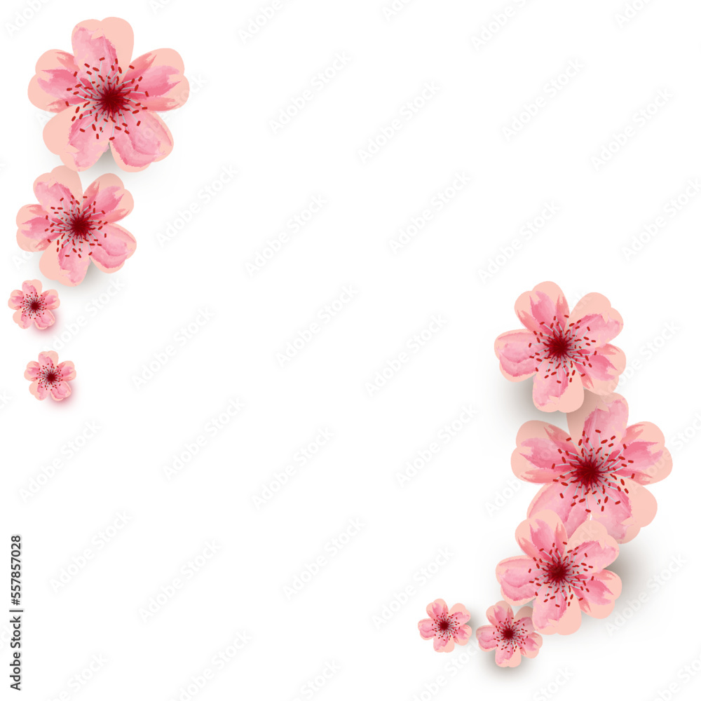 Flower border frame design element vector art