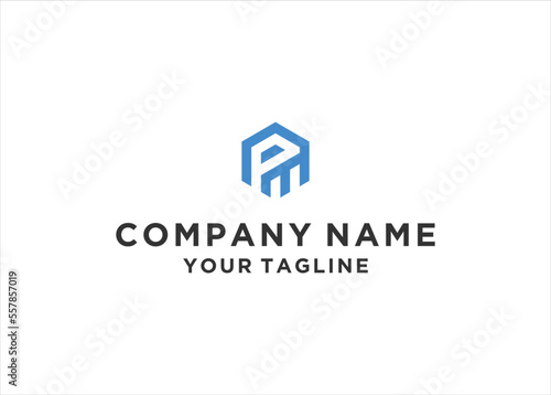 MP Letter Modern Logo Design Vector Template
