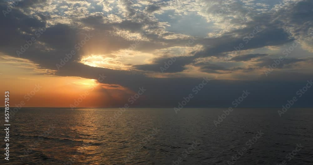 Beautiful sunset over the Caspian Sea Beautiful sunset over the Caspian Sea