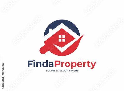 Home with checklist icon logo