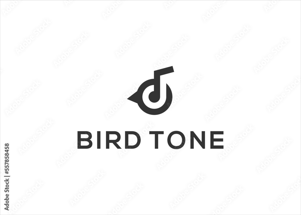Creative bird logo tone music design vector icon illustration Creative bird logo tone music design vector icon illustration