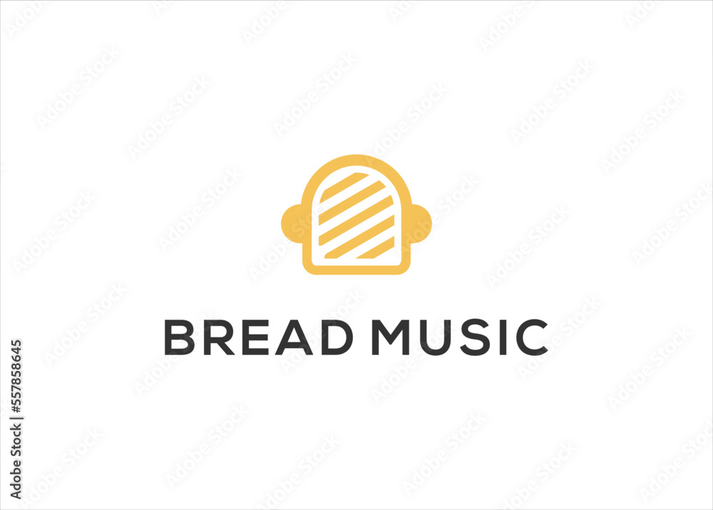 bakery bread music headphone logo design vector illustration template bakery bread music headphone logo design vector illustration template