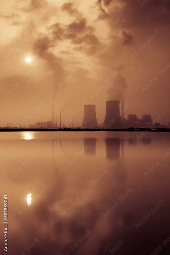 industrial landscape of thermal powerplant