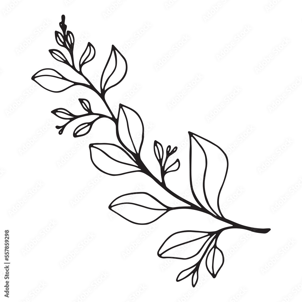 Art's natural branches leave elements. Vector illustration Art's natural branches leave elements. Vector illustration