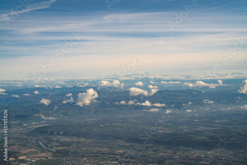 Aerial view of France during the flight Monastir to Lyon - Tunisia © skazar
