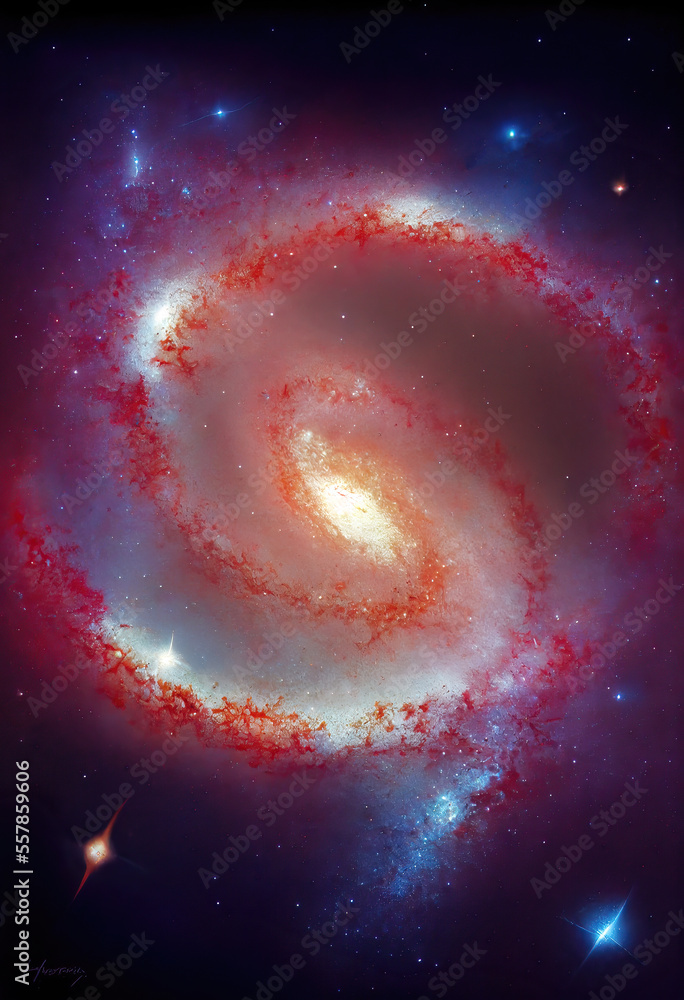 Illustration of a celestial galaxy, a space cosmic background of supernova nebula and stars, a glowing mysterious universe., Generative AI Illustration of a celestial galaxy, a space cosmic background of supernova nebula and stars, a glowing mysterious universe., Generative AI