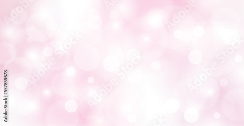 Pink Bokeh Light Backdrop. Happy Valentine's Day Background. Wallpaper. Vector Illustration