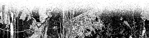 Sprayed black line .Graffiti art design . Noise dispersion logo . Spray effect .Grunge, grainy, gritty texture . Distressed element .vector 
