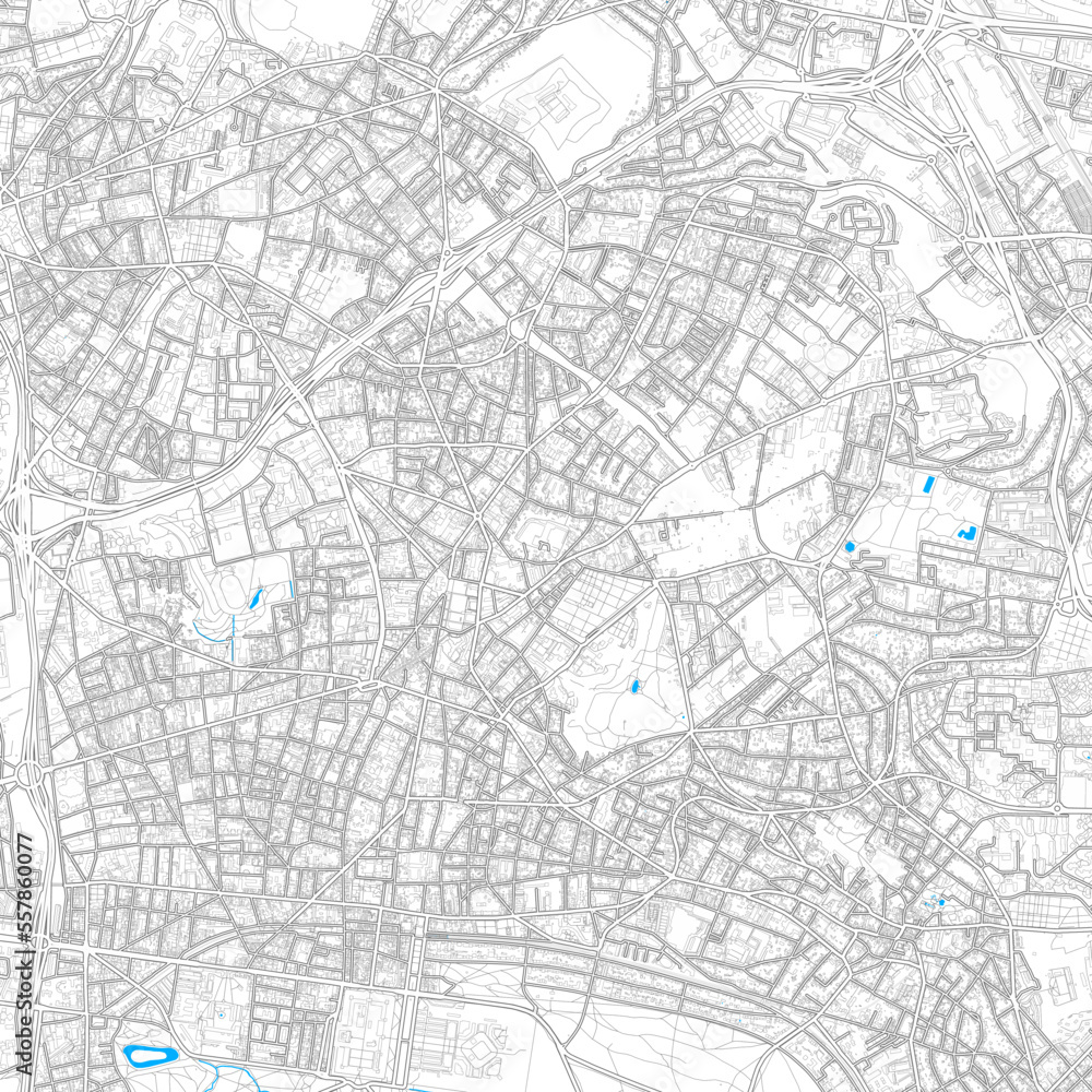 Montreuil, France high resolution vector map