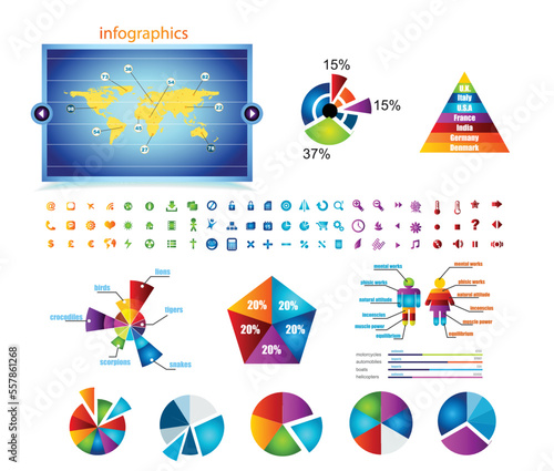 set of infograpgic elements tempalte 