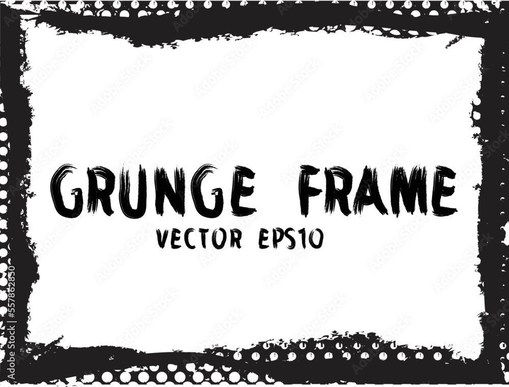Obraz premium Grunge Black and White Frames . textured rectangles for image 