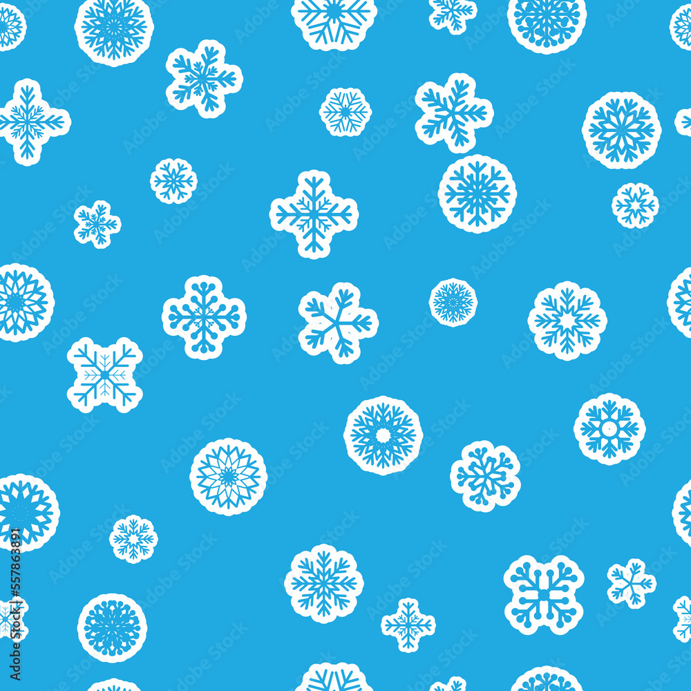 Seamless pattern with snowflakes
