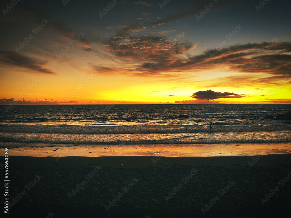 Sunset on the beach of La Gomera