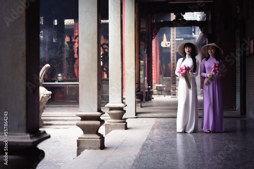 Beautiful vietnamese woman in Ao Dai
