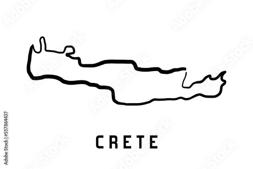 Crete island hand drawn map