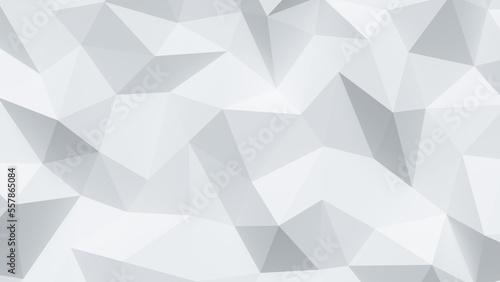 White abstract low poly background 3D render illustration