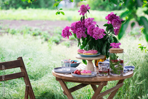 Fototapeta Naklejka Na Ścianę i Meble -  garden and tea party