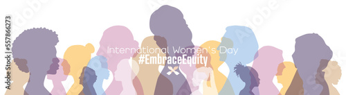 International Women's Day banner. #EmbraceEquity