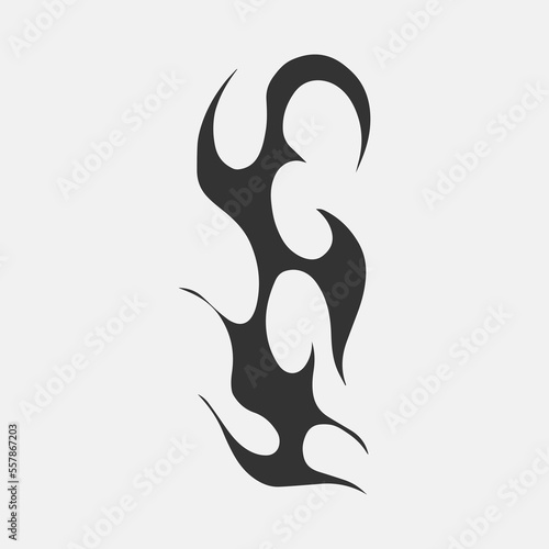 Popular and trending black and white vector fire ornament objects 2023 for tshirts  long sleeves  hoodies  parkas  streetwear  apparel and pajamas. Hand drawing of cool vector fire.