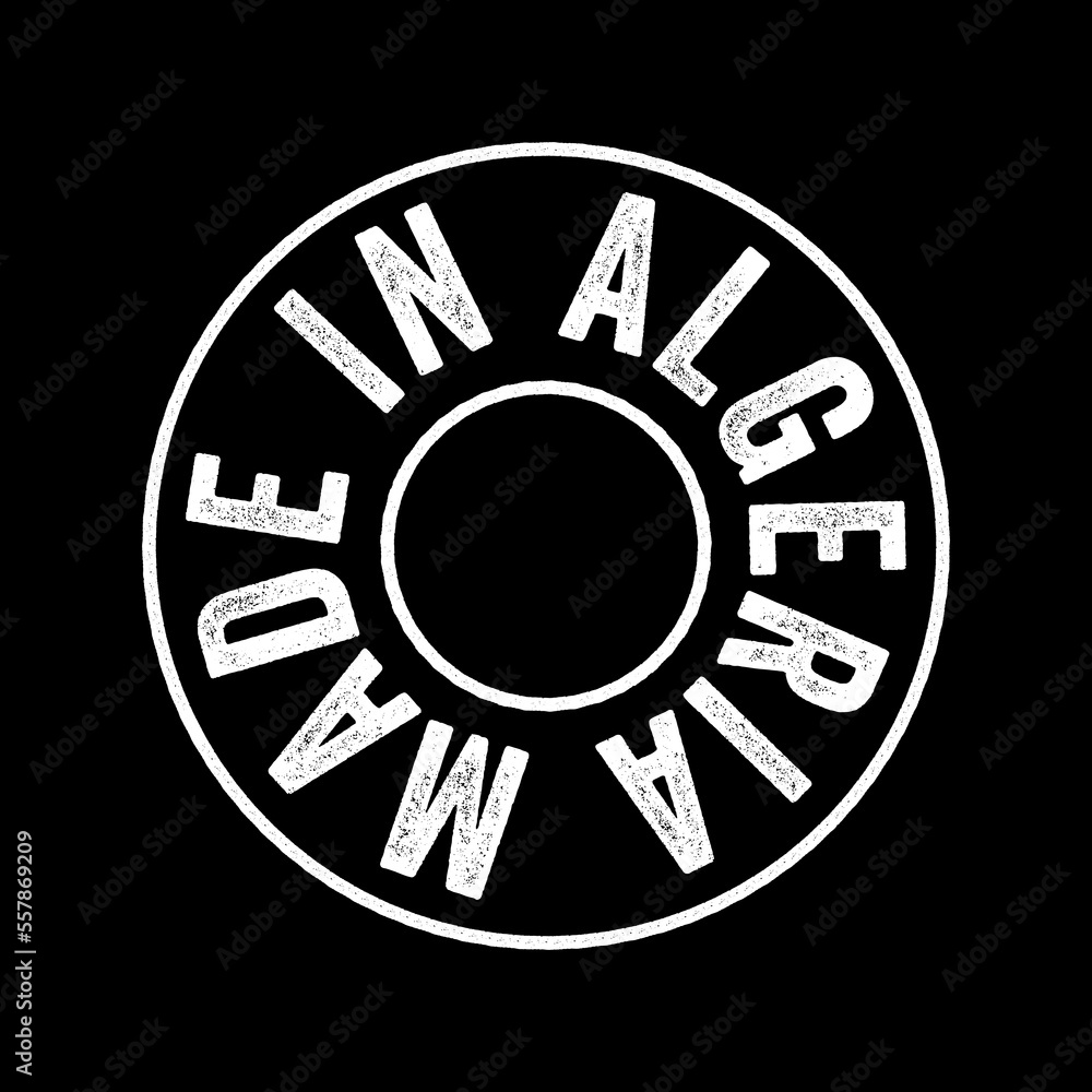 Made in Algeria text emblem stamp, concept background Made in Algeria text emblem stamp, concept background