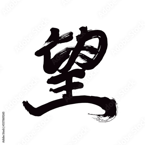Japan calligraphy art【Desire・희망】日本の書道アート【望み・のぞみ・望む・のぞむ・ぼう】／This is Japanese kanji 日本の漢字です／illustrator vector イラストレーターベクター