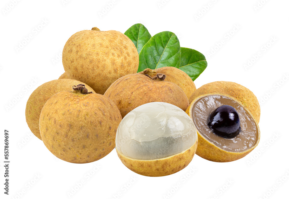 Longan with leaf isolated on transparent png Longan with leaf isolated on transparent png