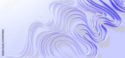 Abstract background curve pattern in design 3d render