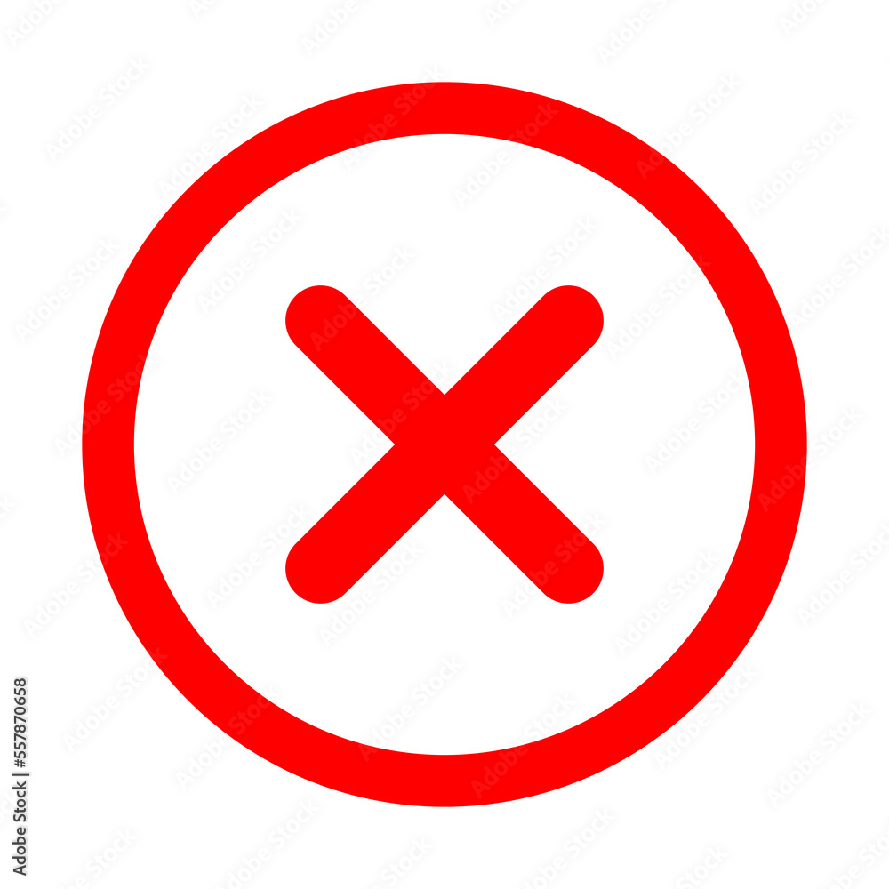 Cross Check Icon Symbol on Transparent Background Cross Check Icon Symbol on Transparent Background