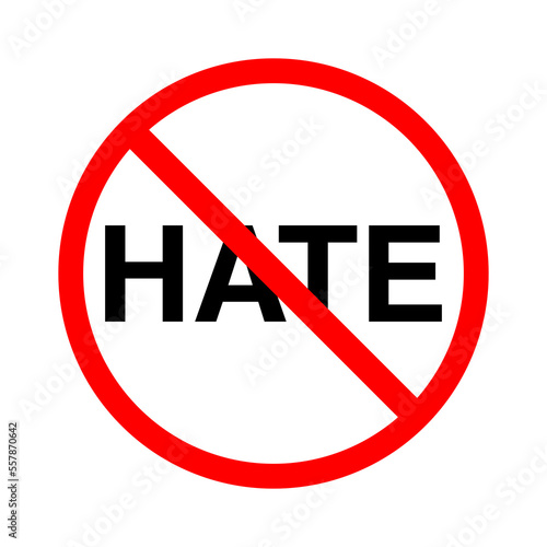 Free Download Stop Hate Symbol on Transparent Background - GFXLoad