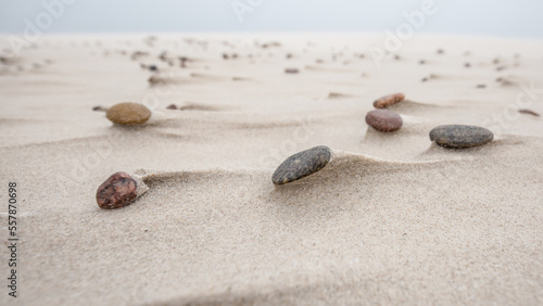 closeup of moving stones