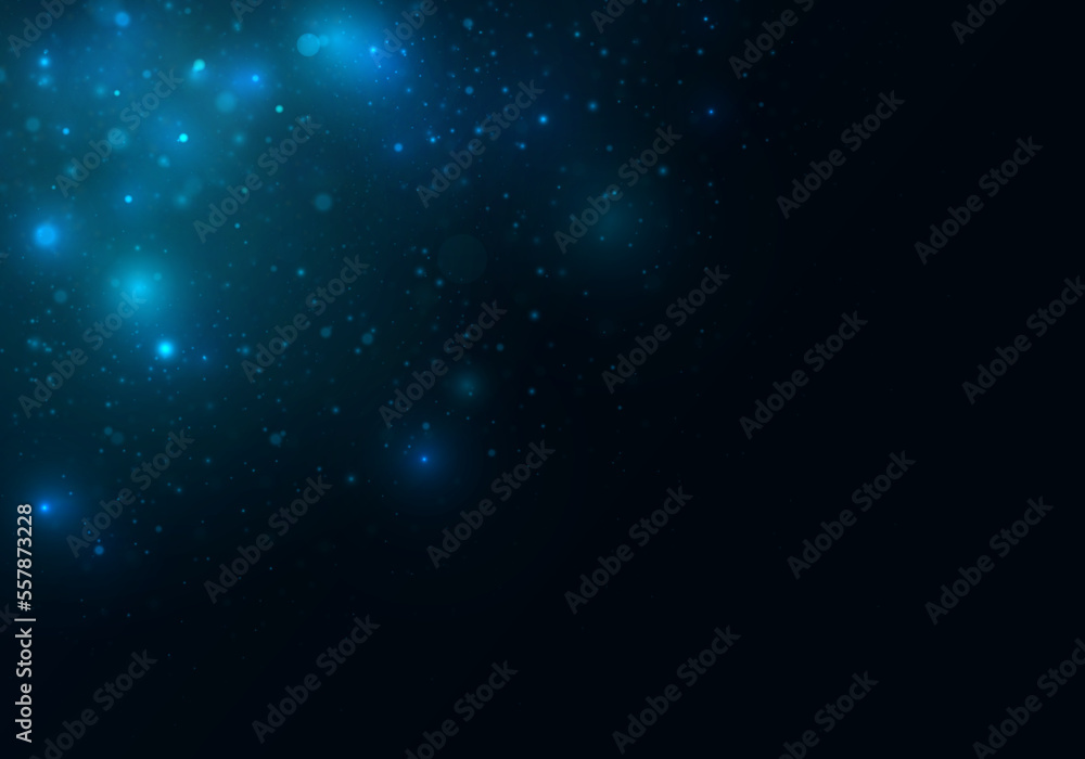 Magic concept. Festive blue luminous background with colorful lights bokeh. Light abstract glowing bokeh lights. Magic concept. Festive blue luminous background with colorful lights bokeh. Light abstract glowing bokeh lights.
