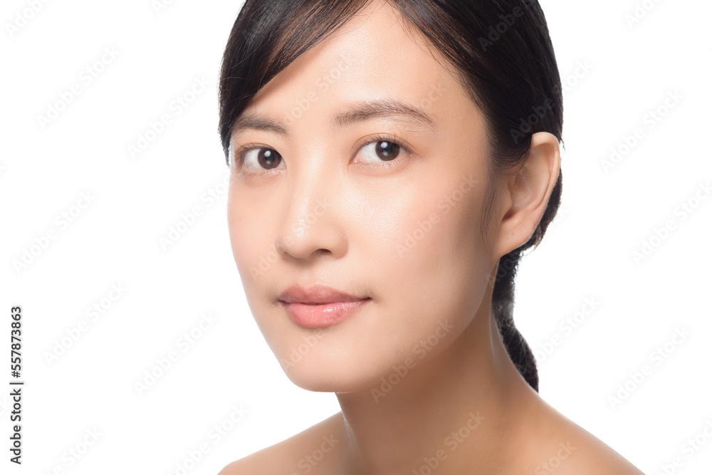 Portrait healthy pretty young woman isolated on white background. beautiful female model person applying cosmetic cream for skincare on fresh makeup clean face. spa, treatment, wellness concept. Portrait healthy pretty young woman isolated on white background. beautiful female model person applying cosmetic cream for skincare on fresh makeup clean face. spa, treatment, wellness concept.