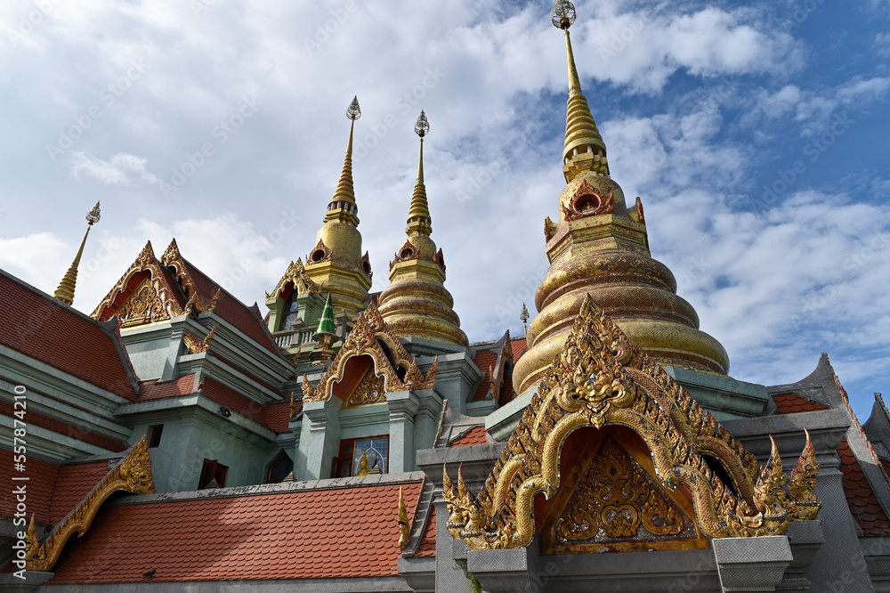 Landscape of Wat Tang Sai temple at Prachuab Khiri Khan province in Thailand. this is the public domain