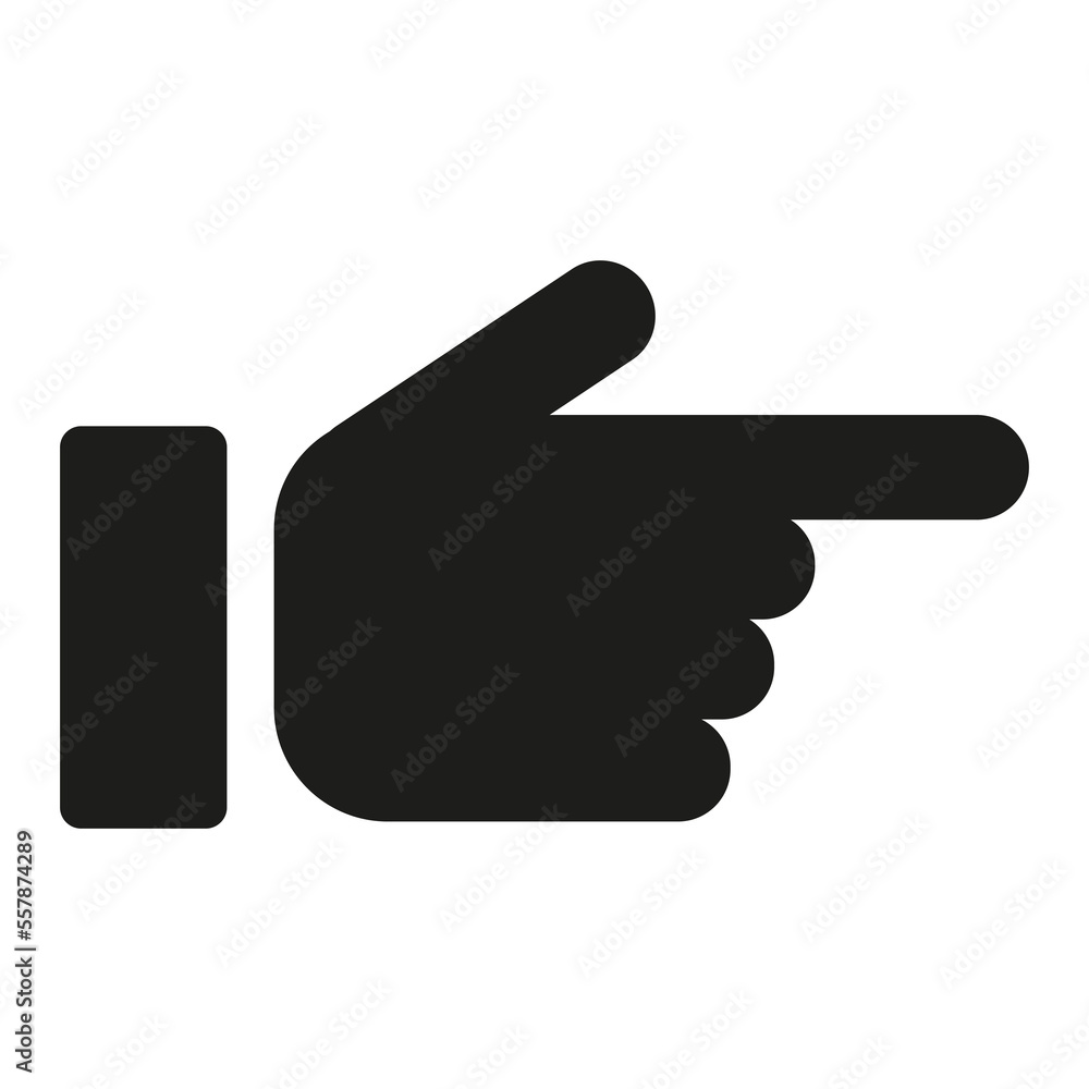 Hand pointing Right on Transparent Background Hand pointing Right on Transparent Background