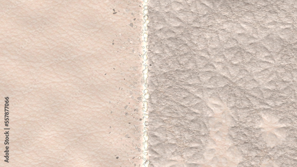 Decayed Skin Skin peel 3d rendered illustration. Comparison of skin surface before ...